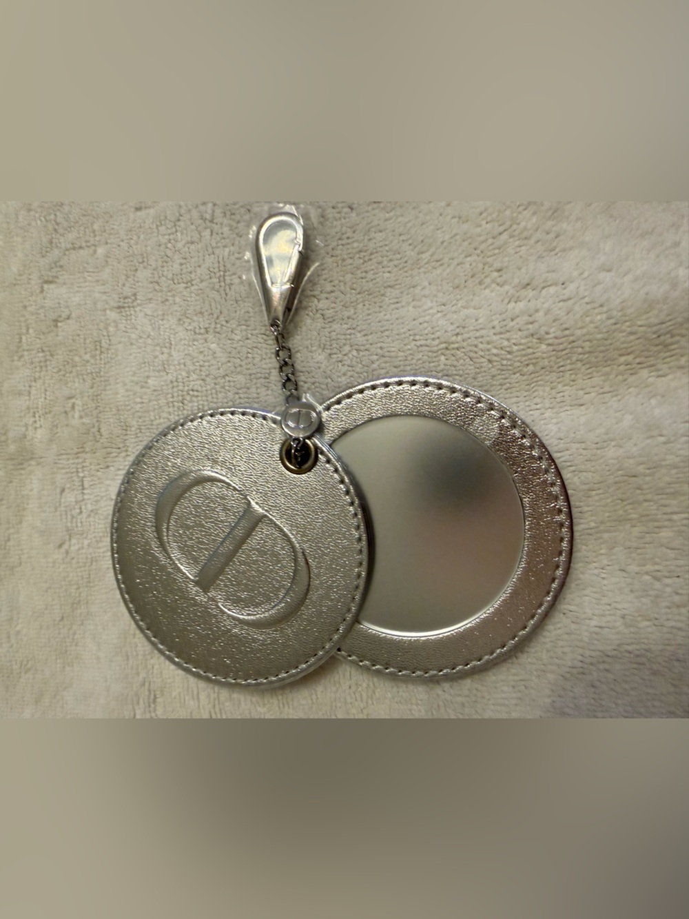 Dior Metallic Silver Mirror W/ Clip View 5